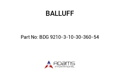 BDG 9210-3-10-30-360-54									