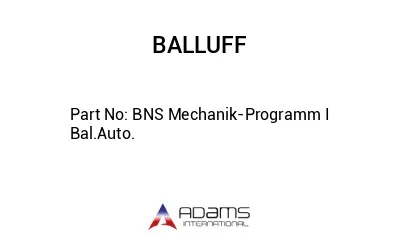 BNS Mechanik-Programm I Bal.Auto.									