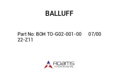 BOH TO-G02-001-00	07/00	22-Z11							